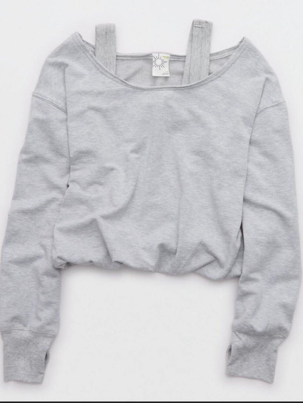 Aerie OFFLINE OTT Gray Layered Sweatshirt - Picture 5 of 8